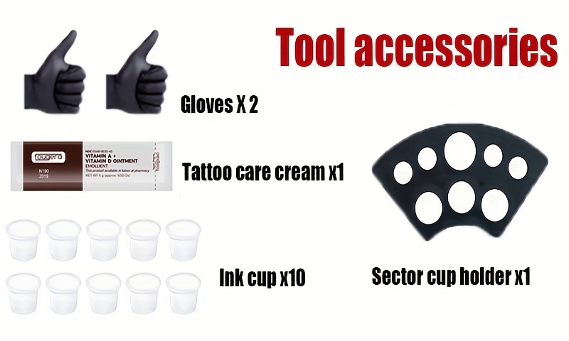 Tattoo Ink Mix Kit 7 Colors Ink Pigment With Cup Holder Ink - Temu