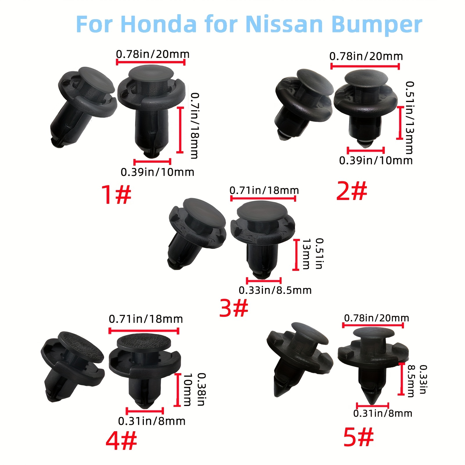 10 X Plastic Fastener Clip 8Mm For Nissan acheter à prix bas — livraison  gratuite, avis réels avec des photos — Joom