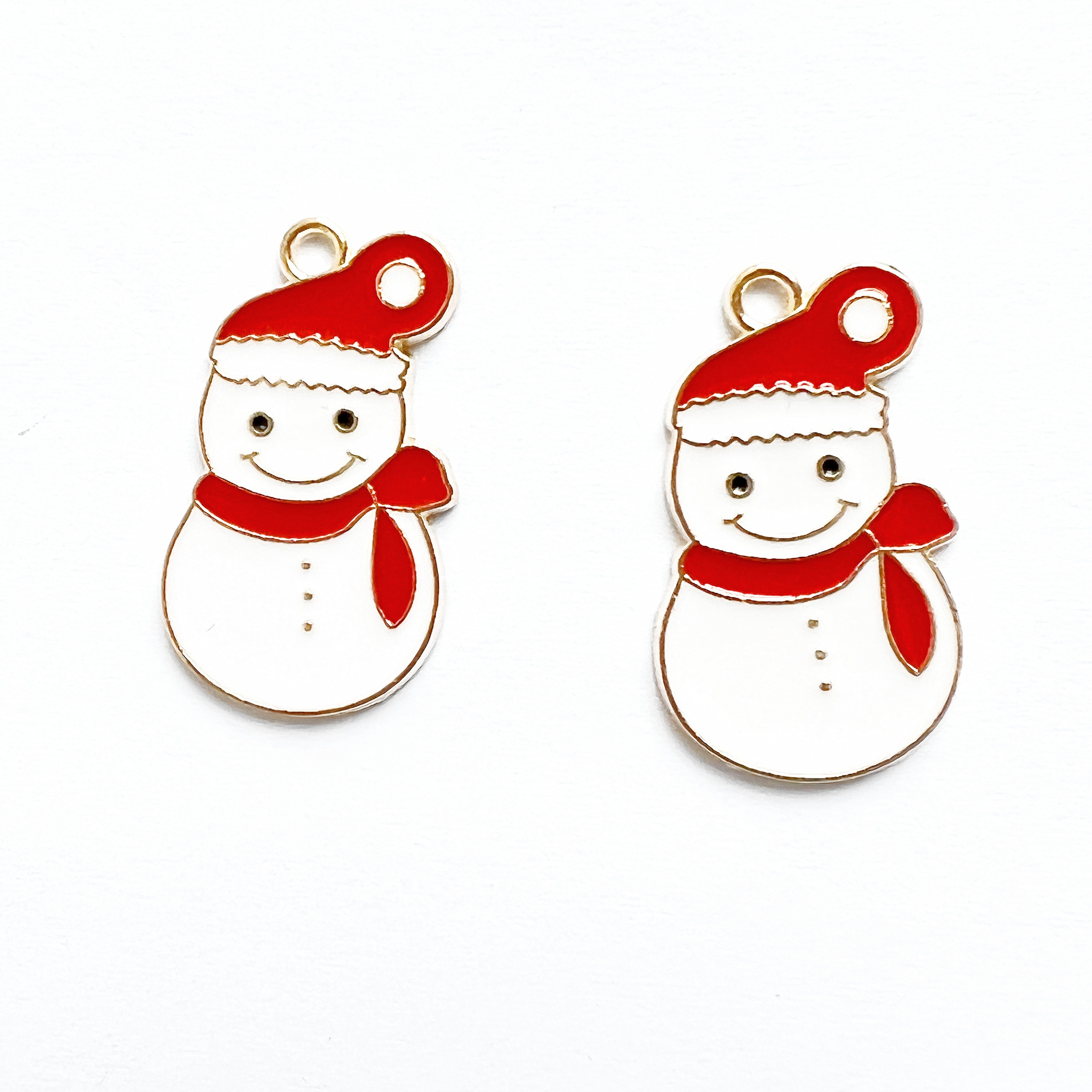 12Pcs Christmas Pastel Goth Charms Spooky Gingerbread Man Snowman Holiday  Decoration Pendant For Earring Necklace Diy Making