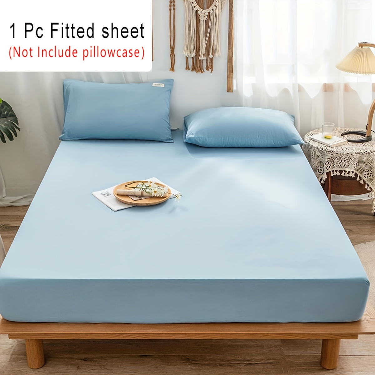 Waterproof Clip Cotton Fitted Sheet, Soft Comfortable Solid Color Bedding Fitted  Sheet, For Bedroom Guest Room Student Dorm, With Deep Pocket, Fitted Bed  Sheet Only - Temu