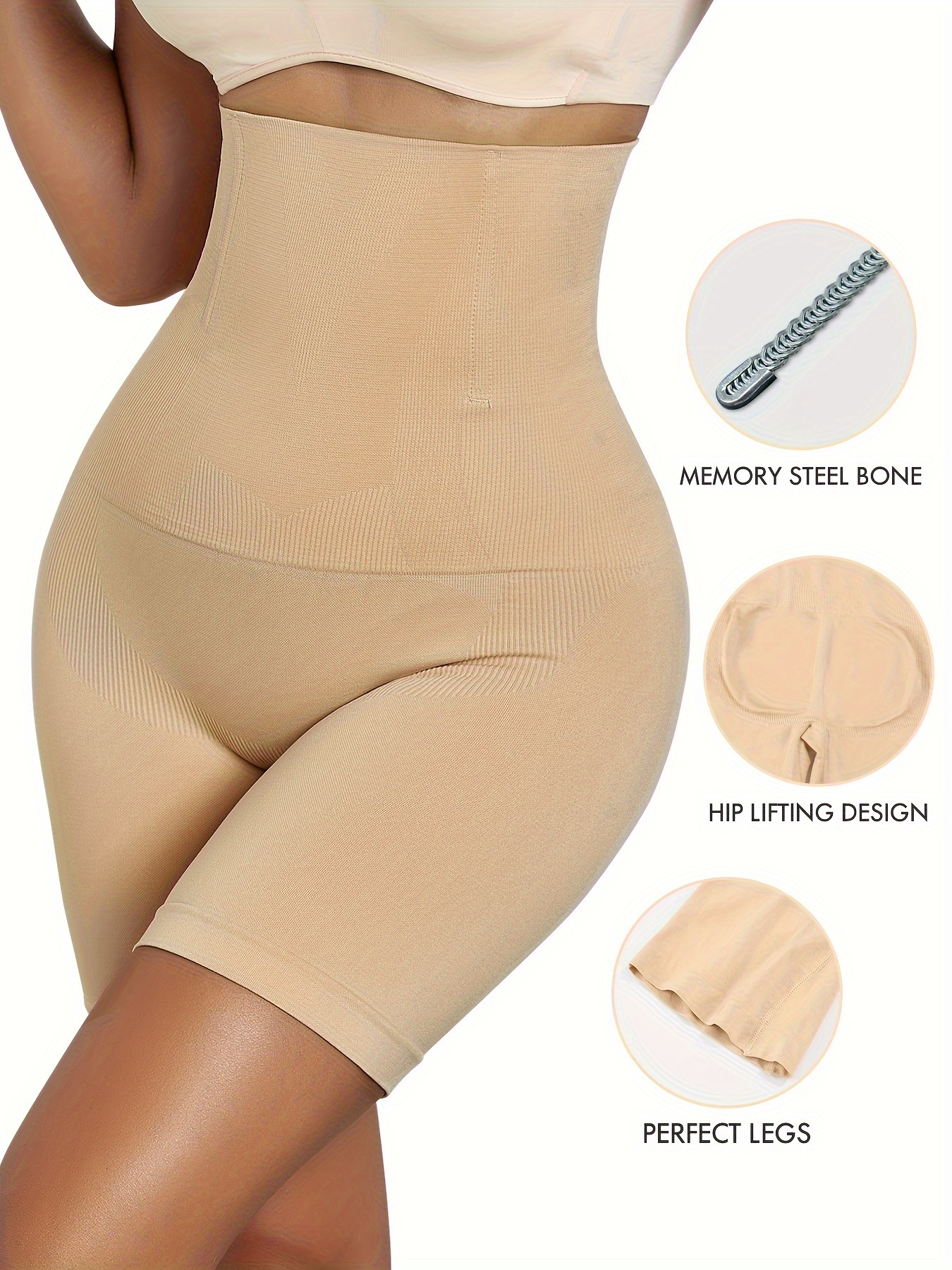 High Waist Slimming Panties Steel Bones Tummy Control Underwear