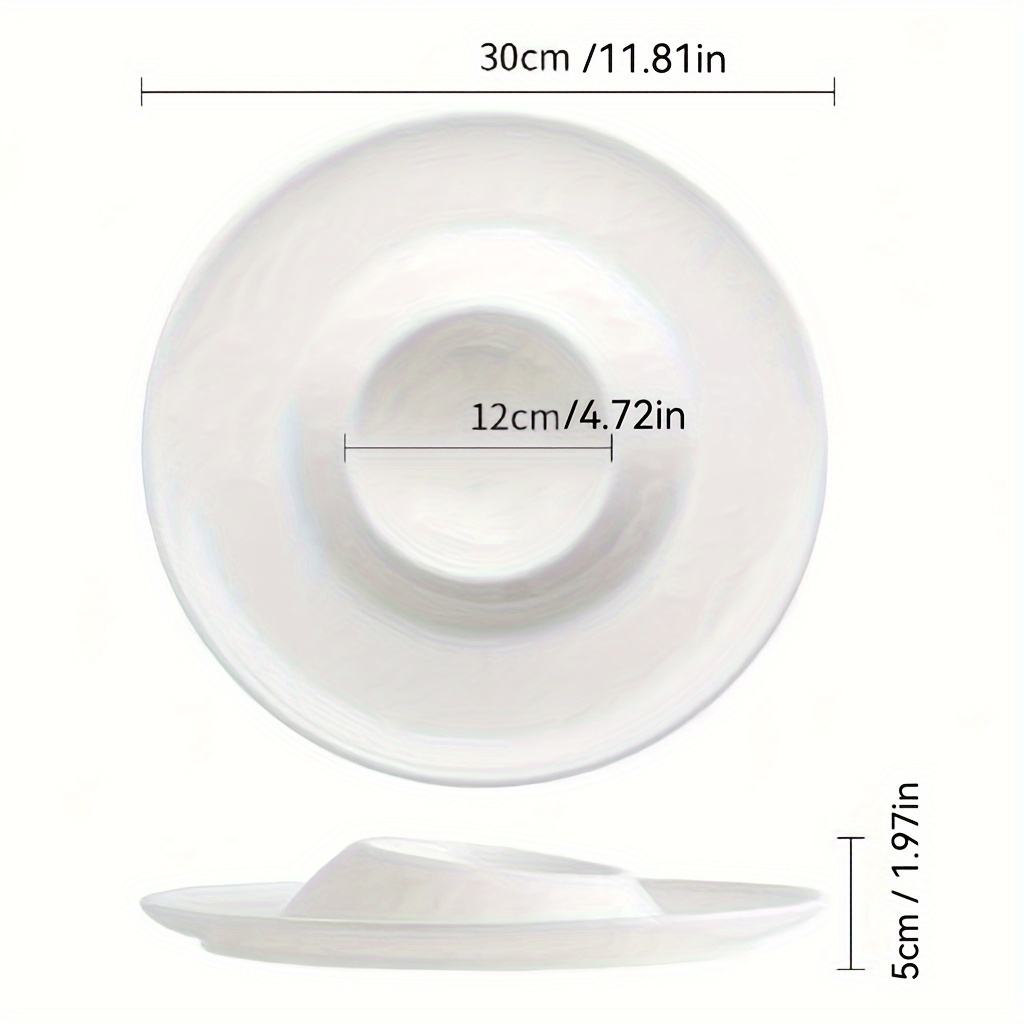 Image of 10-inch & 12-inch Volcanic Round Porcelain Plate, Space Dish With Bowl, Plate For Soup And Dishes, Cold Dish Plate, Plate, , High-end Creative Tableware, Salad Plate, Pasta Plate, Fruit And Dessert