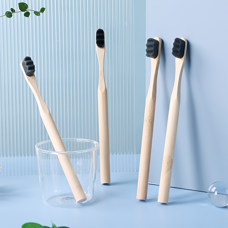 4pcs Bamboo Toothbrush Soft Toothbrush Manual Toothbrush