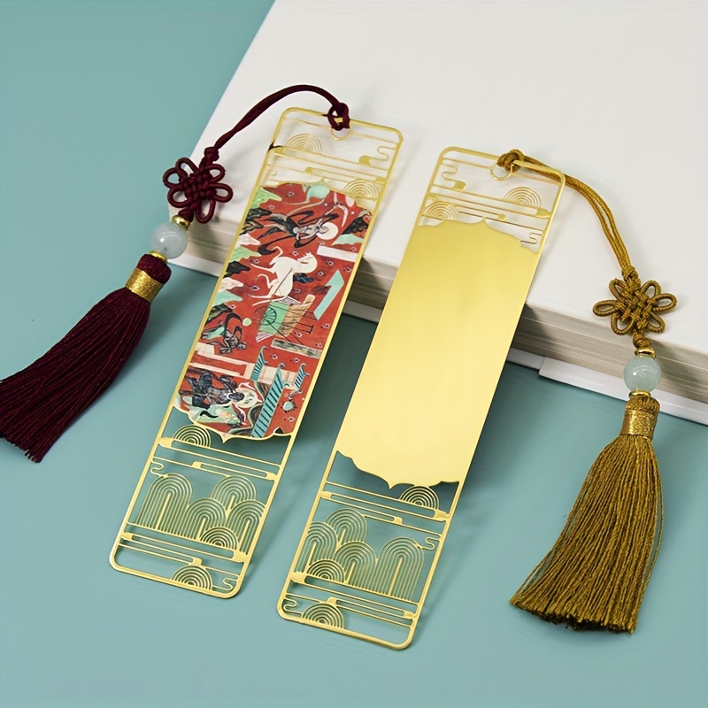 Tianse Brass Bookmarks With Tassels Vintage Bookmark - Temu
