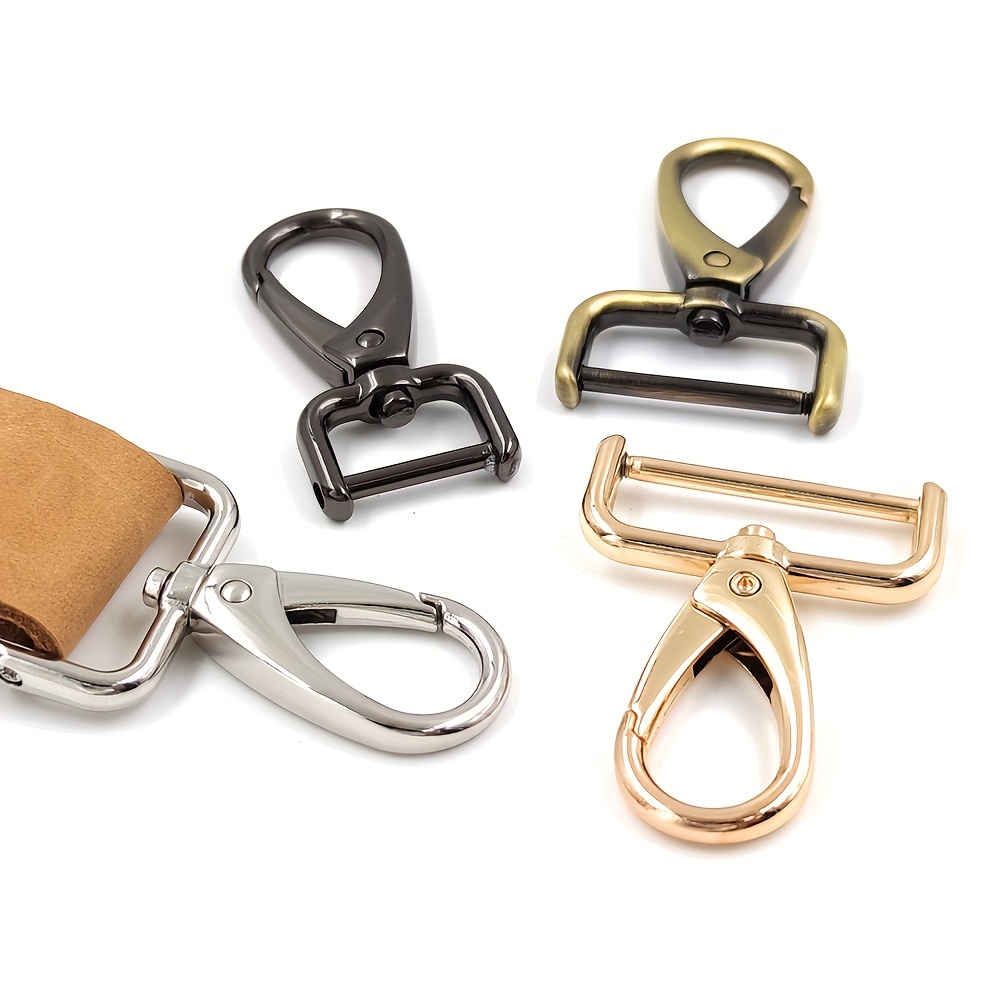 Metal Pet Leash Hooks Trigger Clips Detachable Snap Hook Leather Strap  Buckles