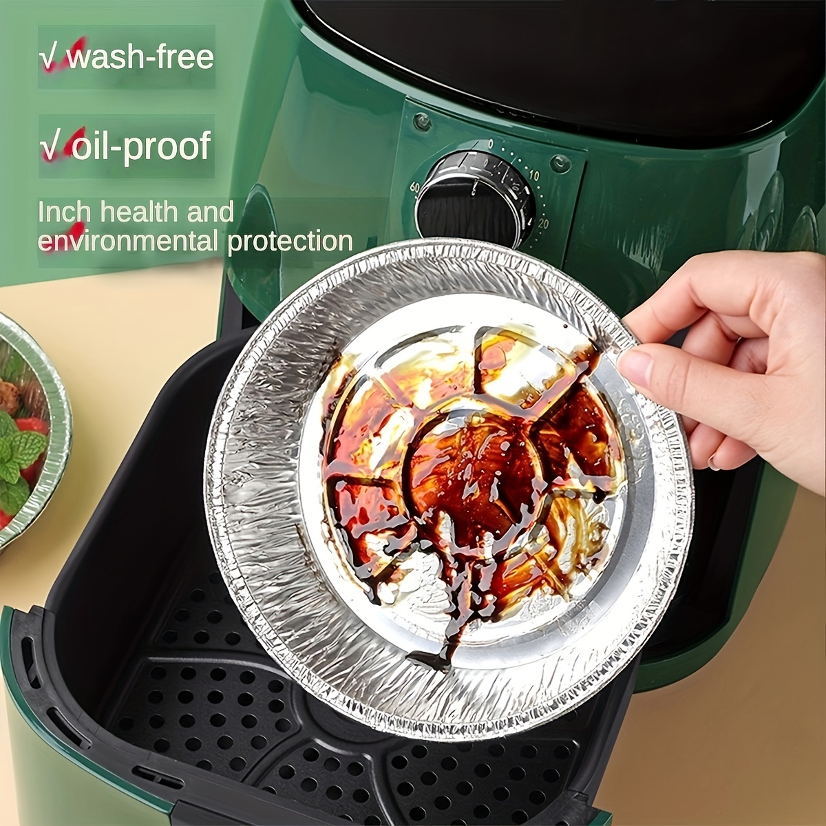 Disposable Baking Pans, Air Fryer Liners Household Oil-absorbing Foil Pans, Oven  Baking Trays, Tin Foil Paper Baking Pans, Oil-proof Barbecue Pans, Kitchen  Supplies - Temu