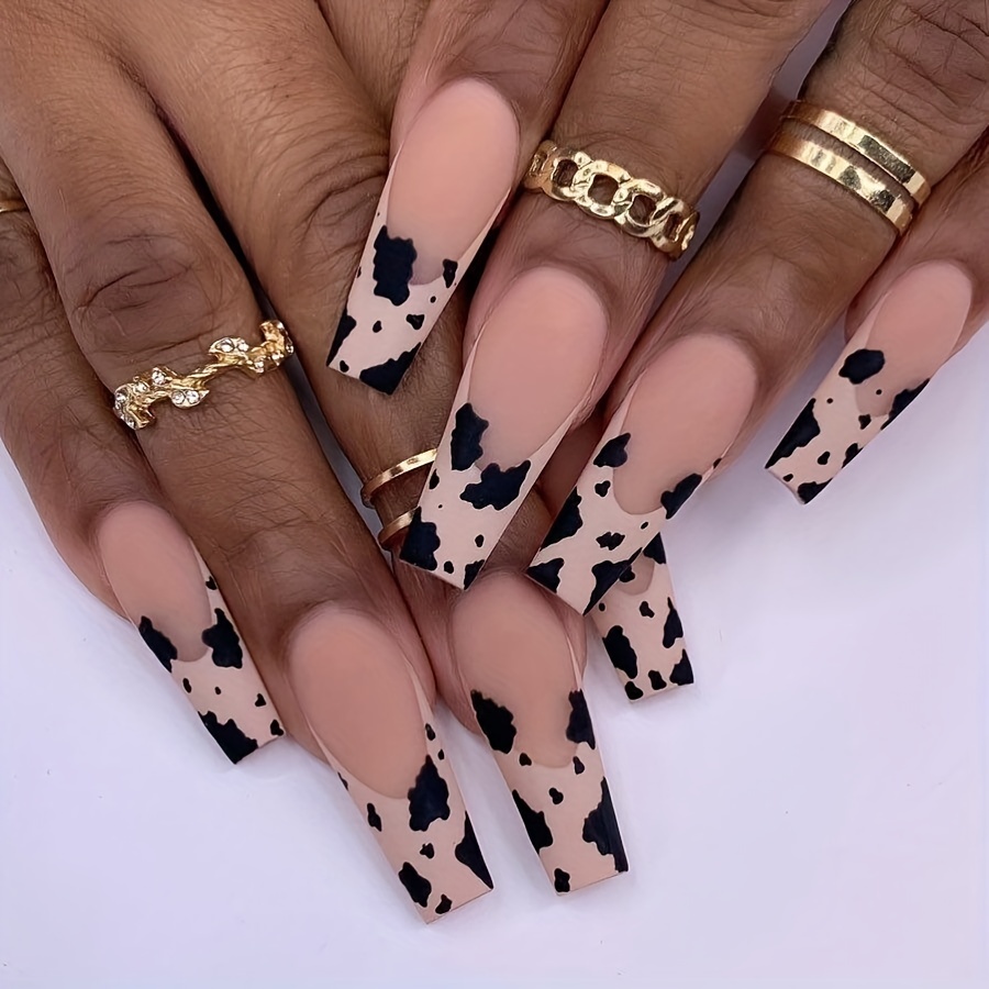 Y2k Long Coffin Press On Nails ballerina Fake Nails - Temu