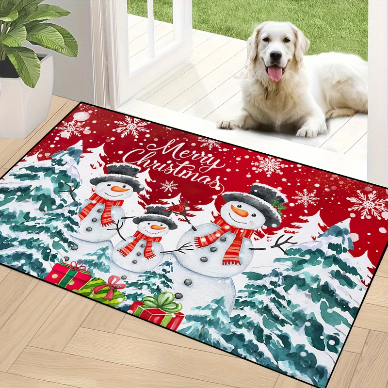 Non slip Doormat Welcome Mat Merry Christmas Snowman Xmas - Temu