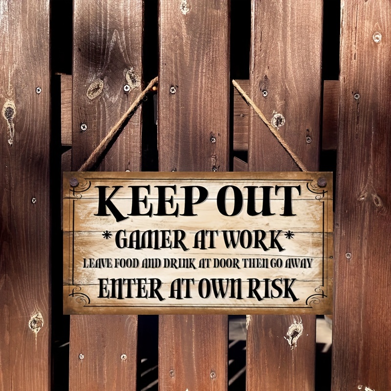 1pc Panneau Keep Out Gamer At Work Cadeaux Pour La - Temu France