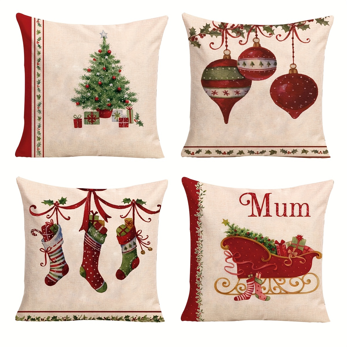 Christmas Throw Pillow Covers Christmas Decorations - Temu