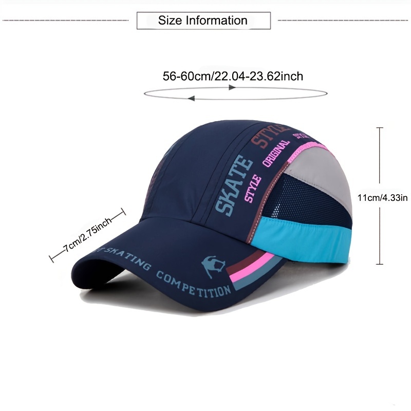 Men Mesh Cap Baseball Cap Running Hat Quick Drying Hats Unisex Breathable  Sport Solid Color Snapback Hat for Unisex