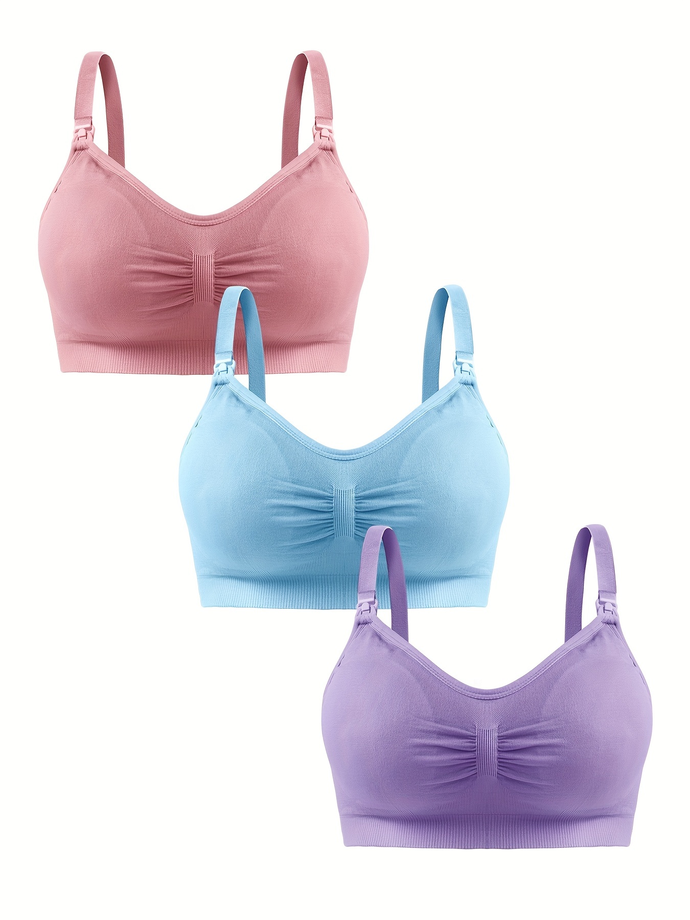 Front Buckle Wireless Bras Comfy Breathable Push Bra Women's - Temu