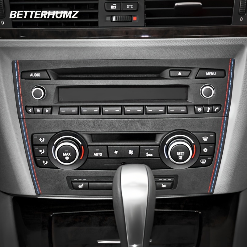 Carbon Fiber Central Air Conditioner Sticker For BMW E90 E92 E93 3 Series  AC Outlet Dashboard Speaker Panel Car Accessories
