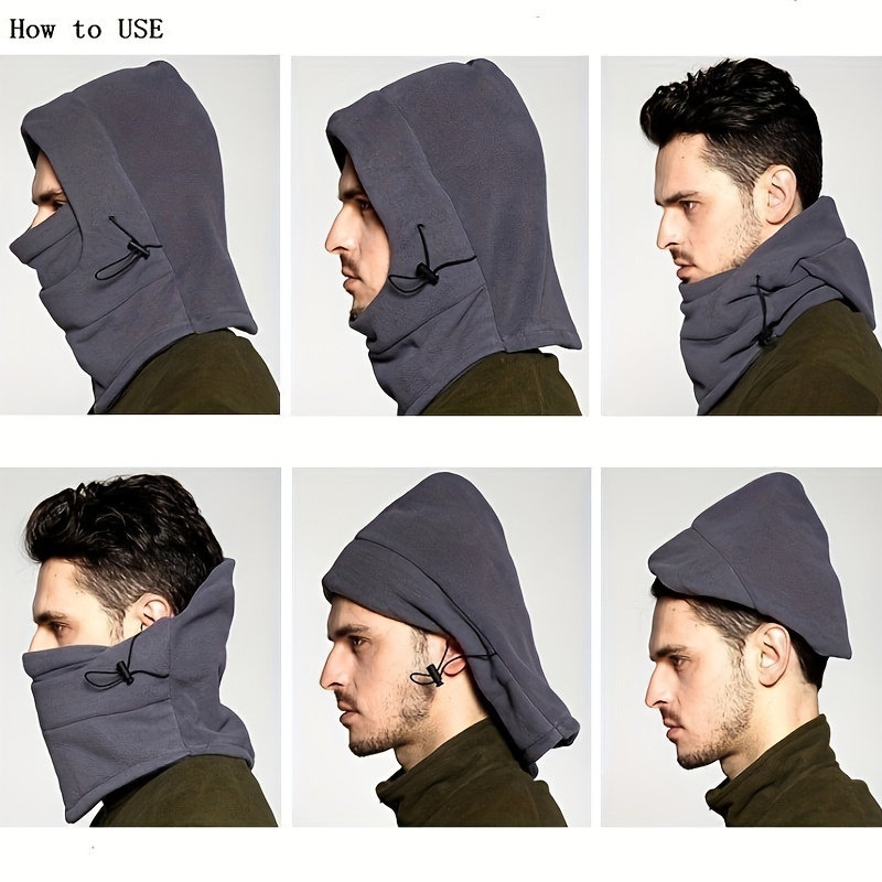 Stay Warm Stylish Winter: Velvet Balaclava Hat Scarf Outdoor - Temu  Australia