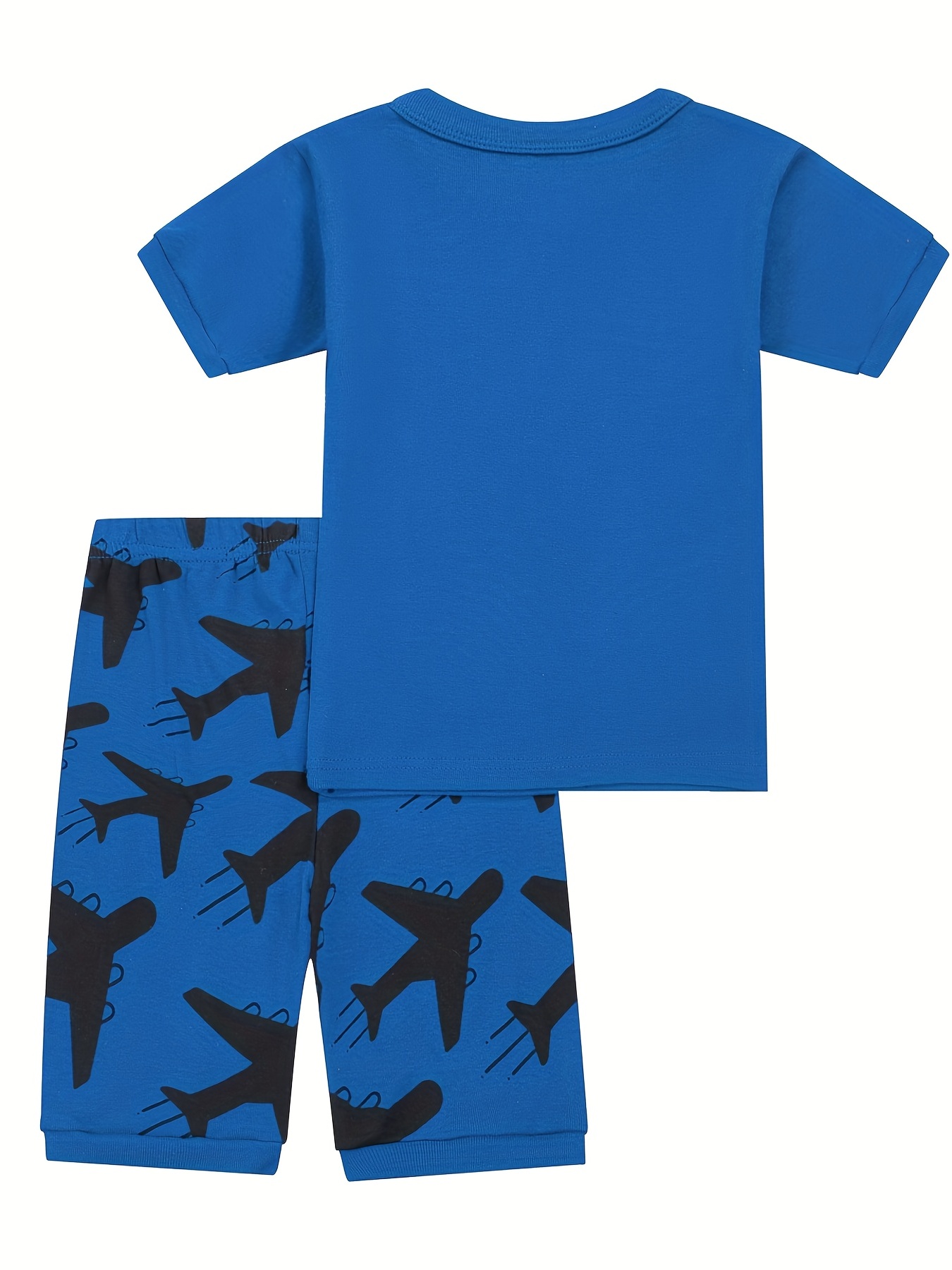 Navy Blue Printed Kids Cotton T Shirt