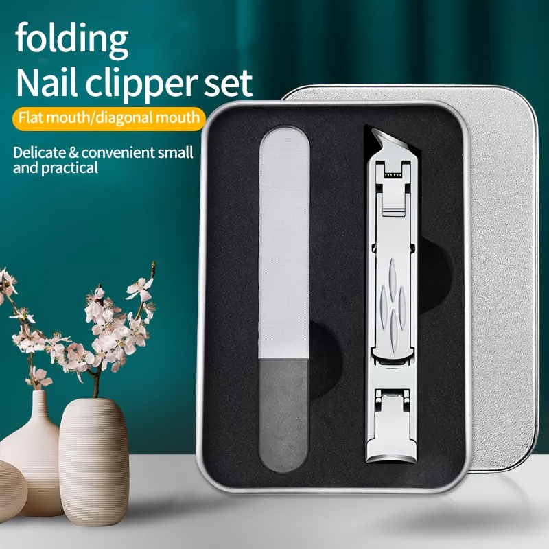 Anti-splash Nail Clippers Stainless Steel Nail Clipper S9195 - Temu