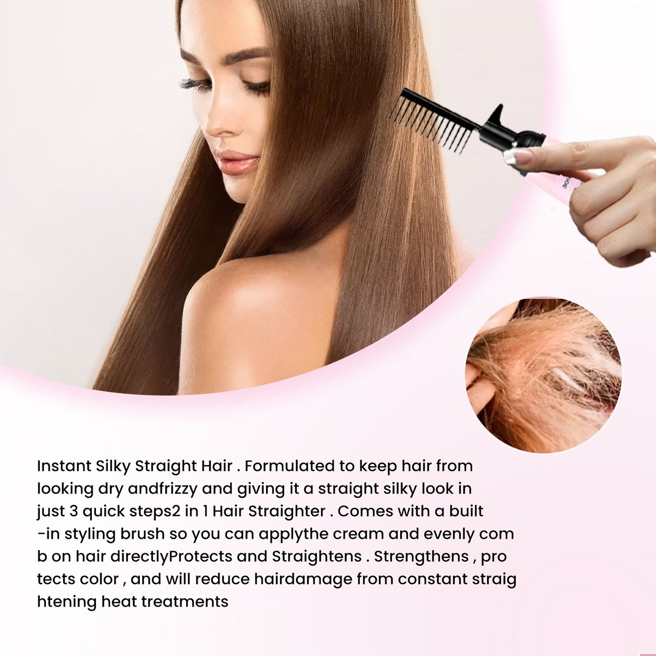 Hair Straightening Cream Straightening Cream For Smoothing Hair Hair  Straightening Treatment Products For All Hair Types - Beauty & Personal  Care - Temu