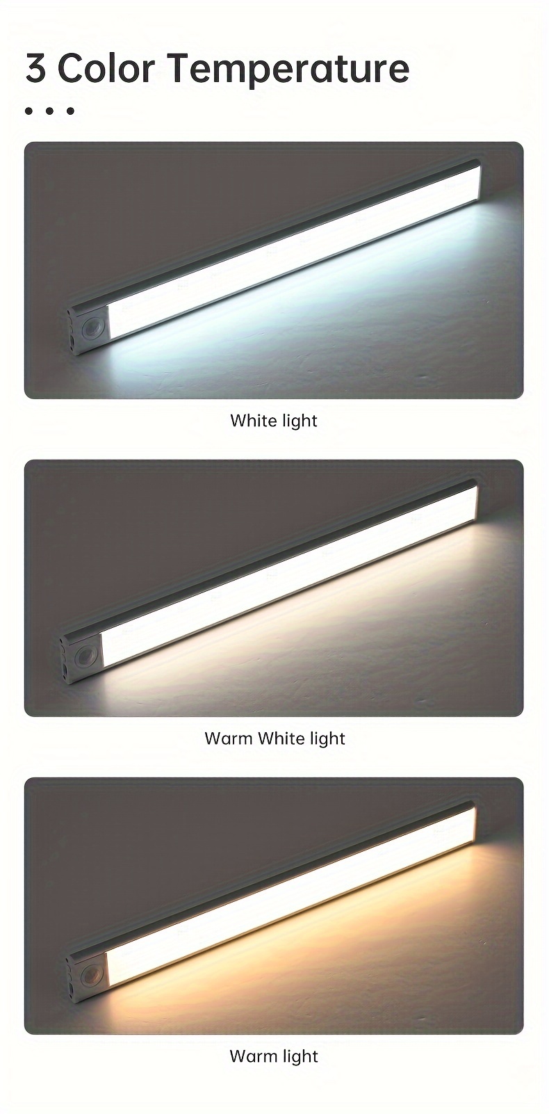 Luz LED Recargable USB, 3 Colores 1600mAh Luces Nocturnas con Pulsador y  Mando a Distancia, a Pilas, para Interior, Vitrina Armario, Bajo Mueble,  Cocina, Escalera, Adhesivo Sin Cable : : Iluminación