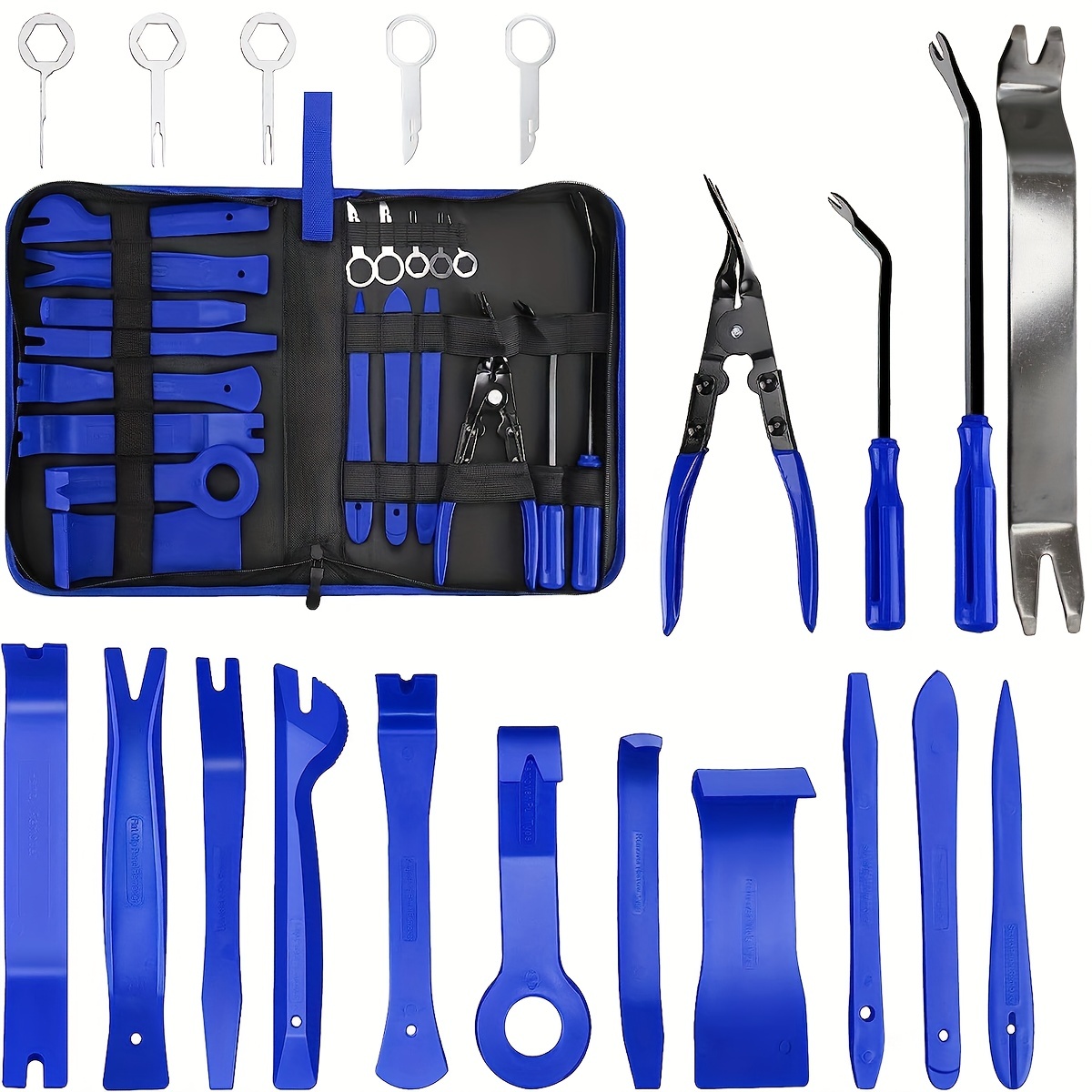 19pcs Trim Removal Tool Set Clip Plier Upholstery Remover Nylon Car Panel  Removal Set With Portable Storage Bag Quick  Secure Online Checkout  Temu Germany