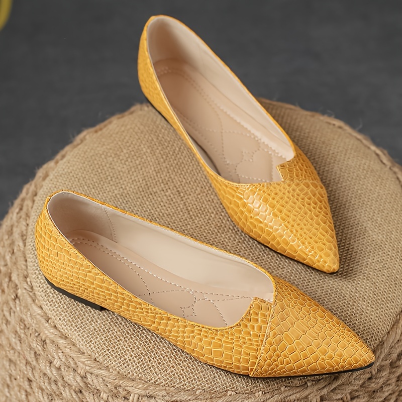 Womens mustard hot sale flat shoes