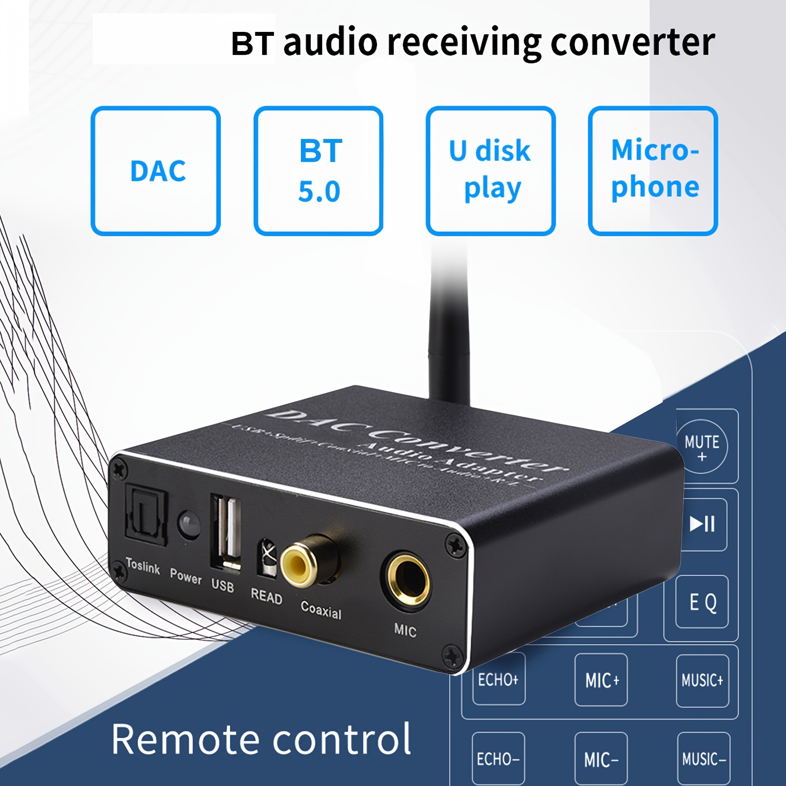 Wireless Audio Adapter For Music Streaming Sound System Dac - Temu