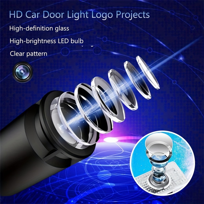 Car Door Lights Projector Door Led Light Logo Welcome Light - Temu