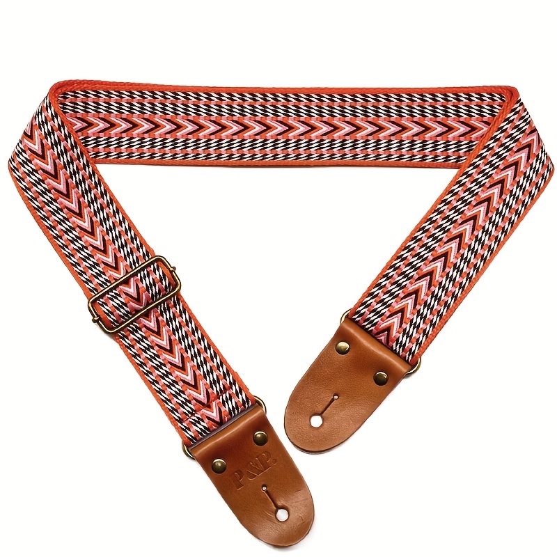 Peruvian Guitar Strap in Orange Stripes – Original Fuzz