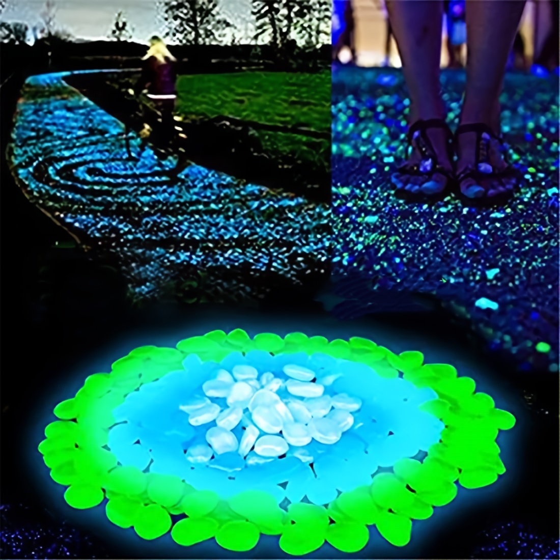 100 Pz/borsa Glow In The Dark Pietre Glow Rocks Decor - Temu