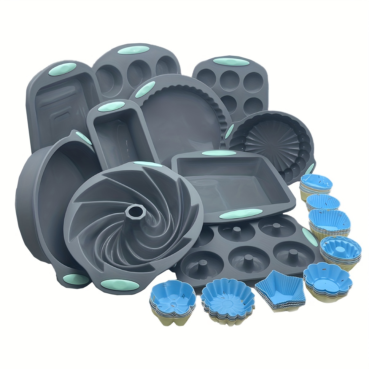 Baking Molds Set, Including Silicone Bundt Mold, Cake Pan, Muffin Pans And  Loaf Pan, Food Grade Silicone, Heat Resistant, Baking Tools, Kitchen  Gadgets, Kitchen Accessories - Temu