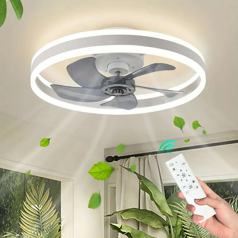 Ceiling Fan With Light Modern Flush