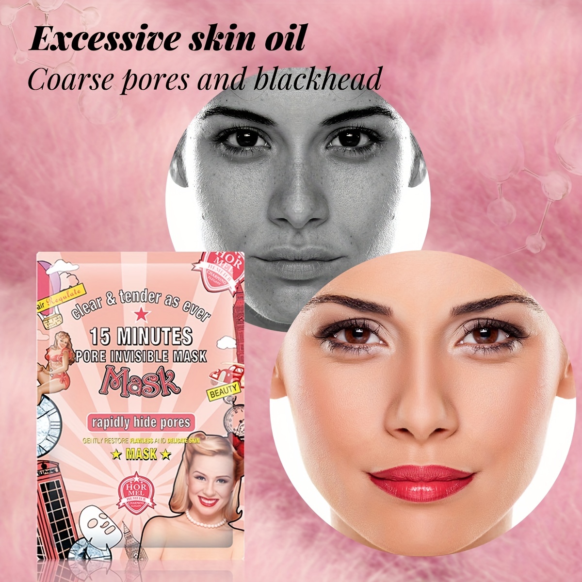 Pore Invisible Facial Mask, Moisturizing And Deep Cleans Pores