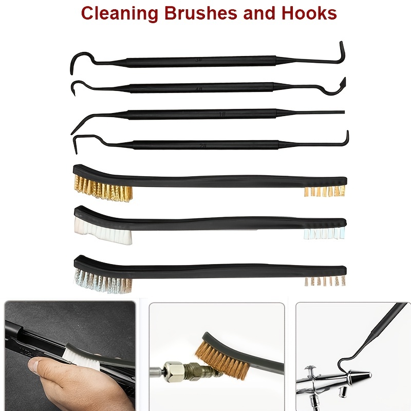 Cleaning Brush Hook Set: Steel Wire Nylon Brush Crochet - Temu