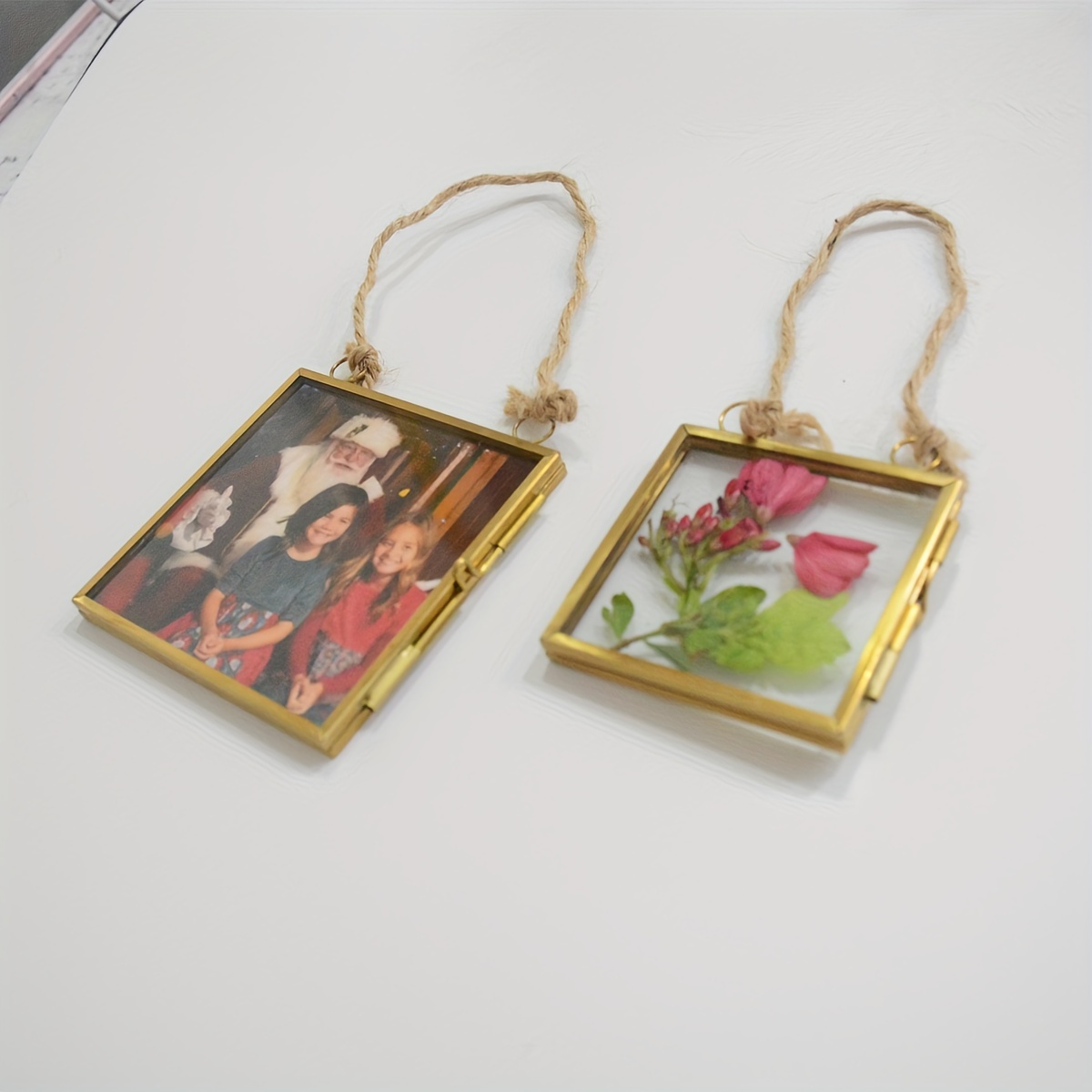 Small Hanging Glass and Metal Photo Frame One Picture Frame