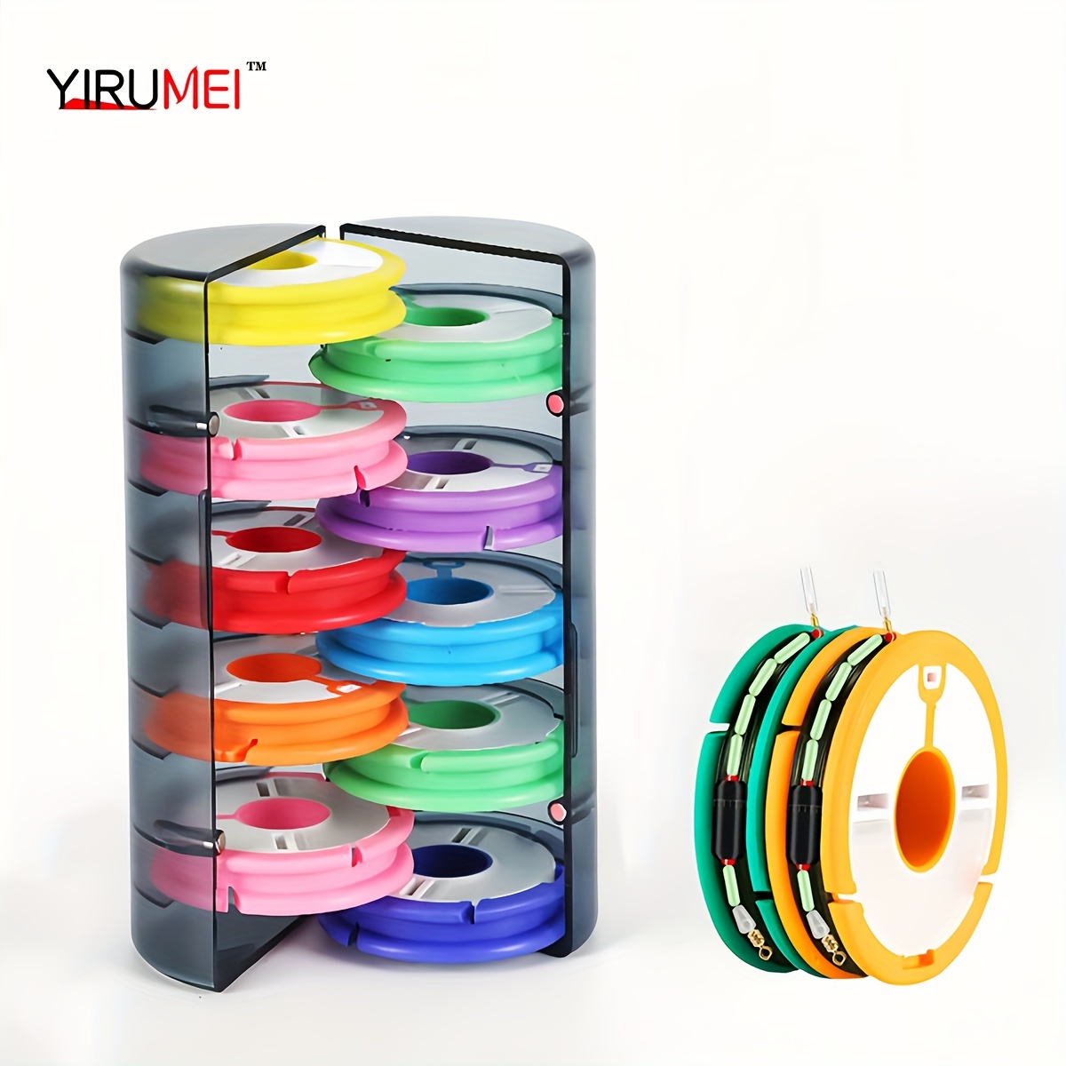 Fishing Line Storage Holders, Fishing Main Line Storage Box, 6-10 Axis  Winding Board, Silicone Coil Tackle Box, Portable Fishing Accessories