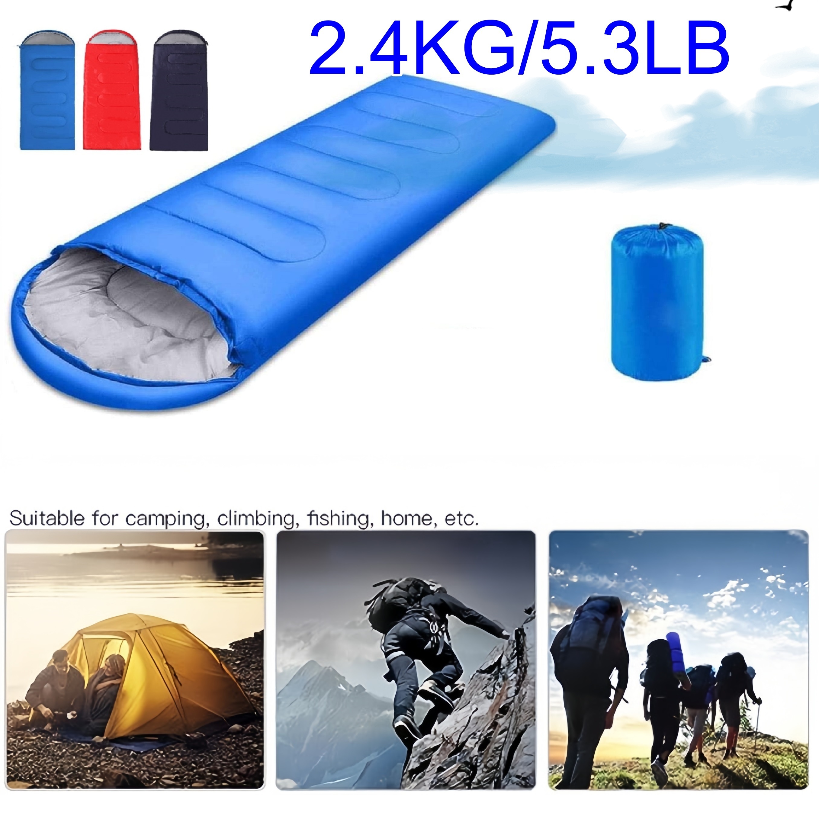 Sacos de dormir impermeables para acampar en invierno para adultos  portátiles US