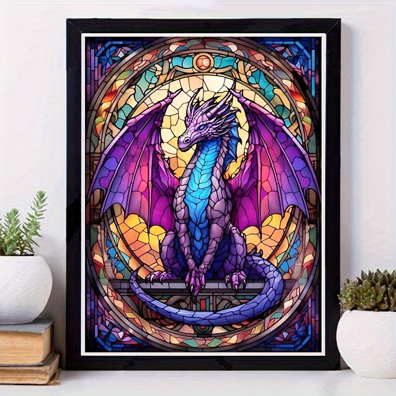 Dragon Diamond Painting Kits for Adults,Dragon Diamond Art Kits for  Adults,Dragon Gem Art Kits for Adults for Gift Home Wall Decor 12x16inch