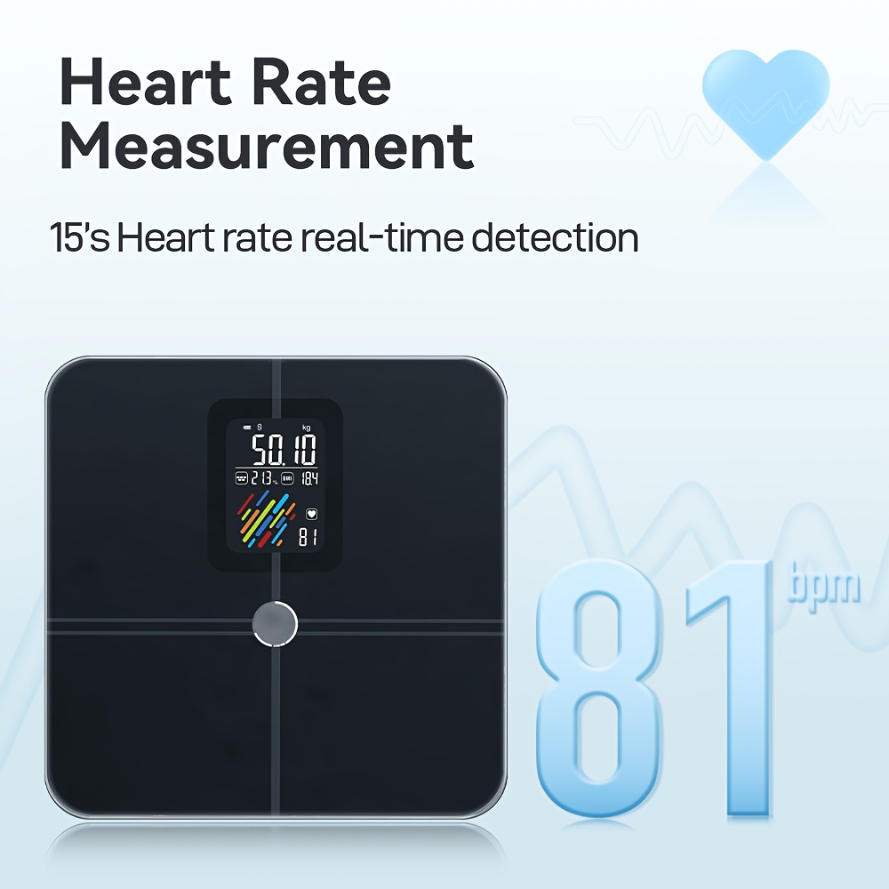 Body Fat Scale, Lepulse Large Display Scale For Body Weight, High Accurate  Digital Bathroom Scale, BMI Smart Weight Scale With Body Fat Muscle Heart R