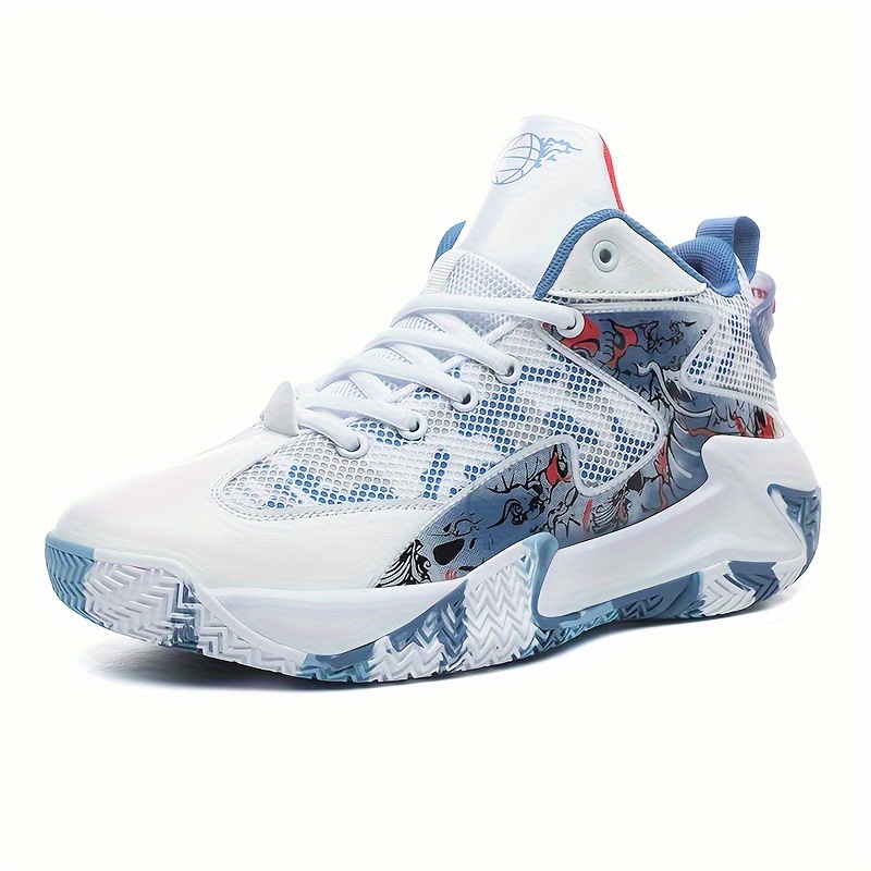 Light blue and outlet white basketball shoes