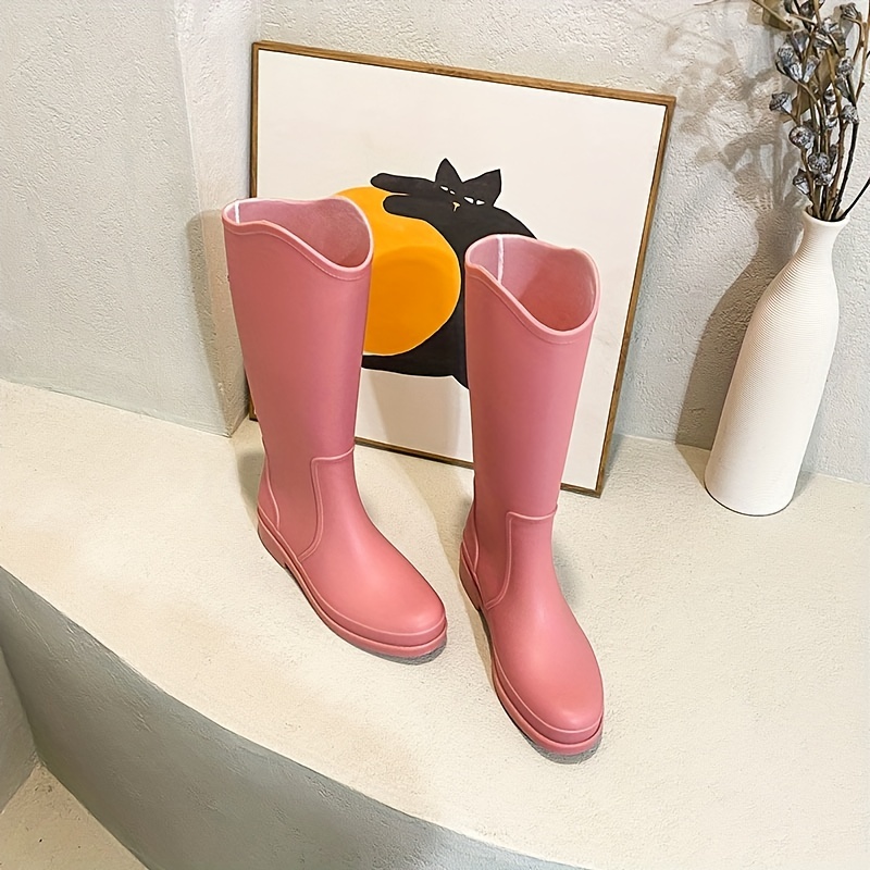 Women's Waterproof High Top Rain Boots Comfortable Non-slip Outdoor Boots
