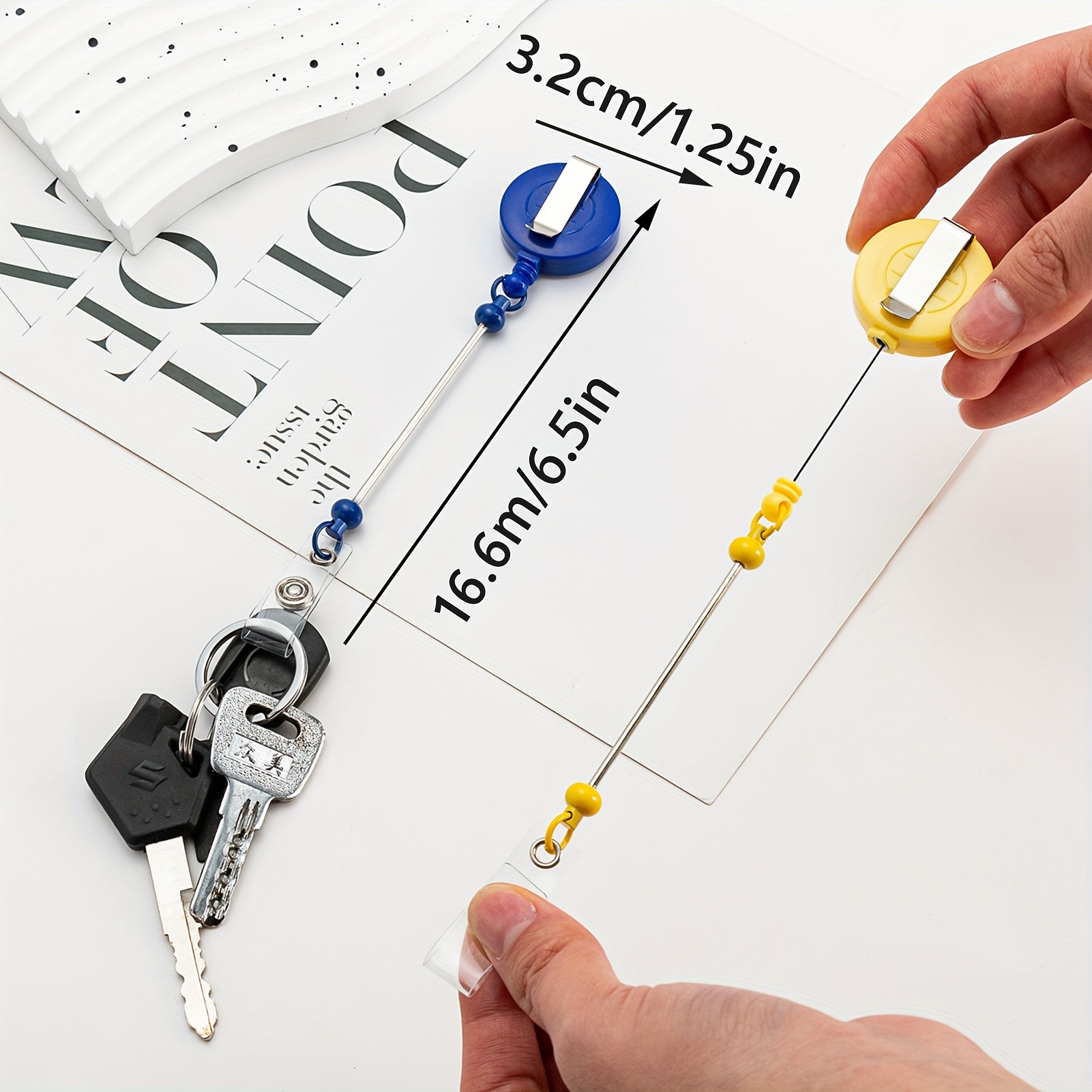 Creative Bead Key Chain Beadable Retractable Badge Reel - Temu
