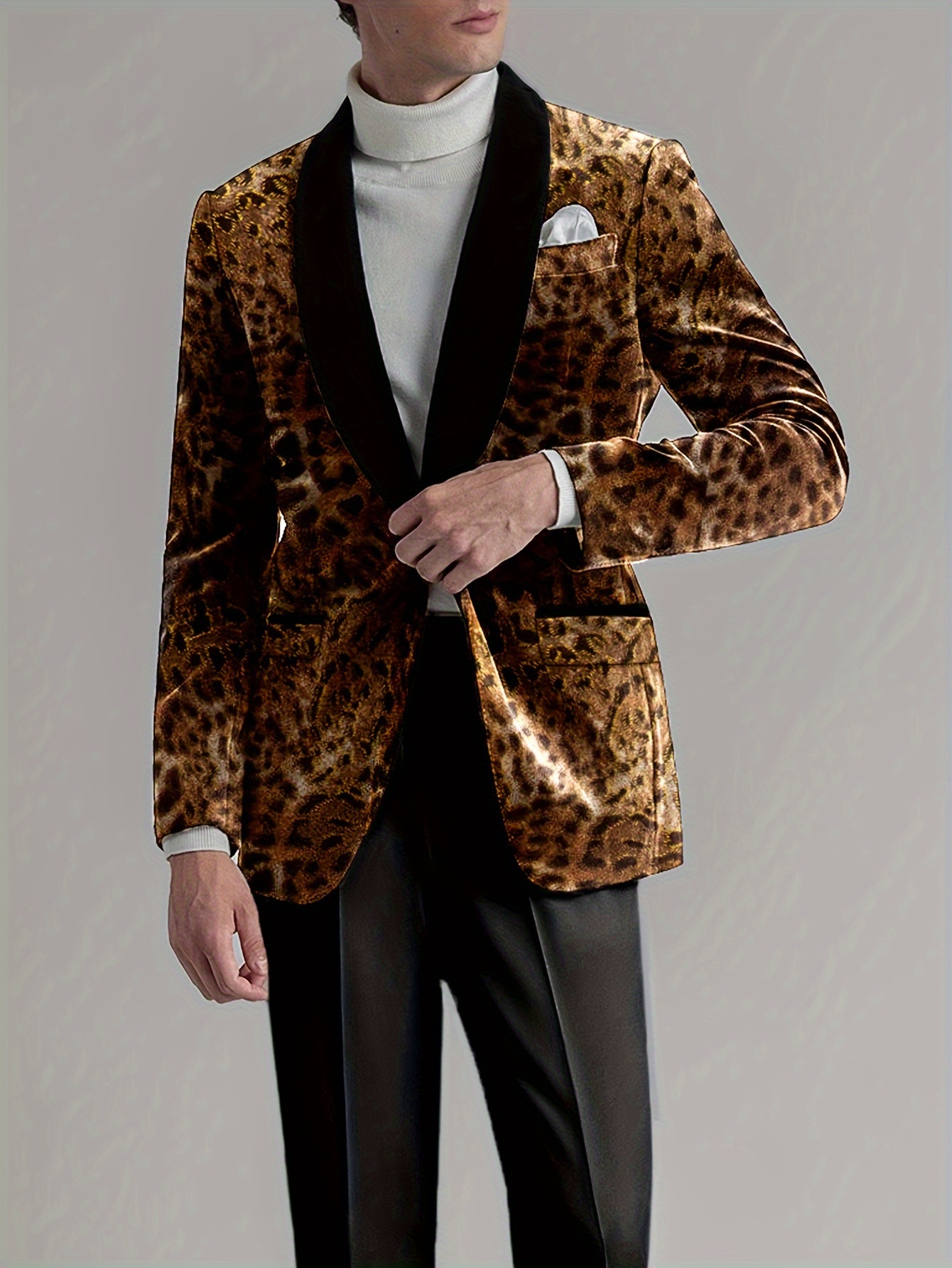 Leopard print hot sale blazer mens