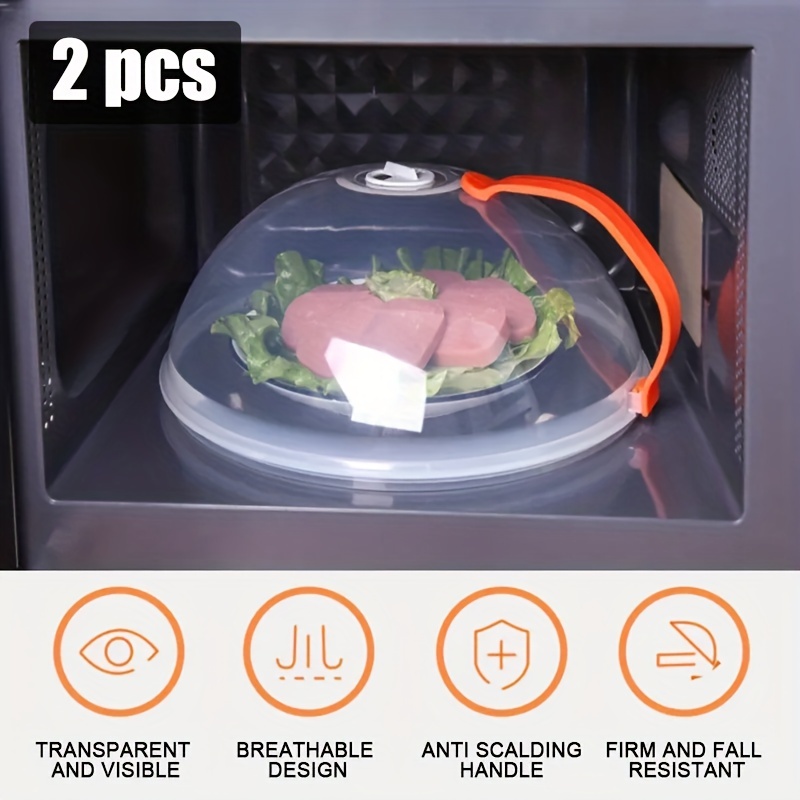 Magnetic Microwave Plate Cover Splatter Guard with Steam Food Cover Stove  Cover Transparent Anti-Splash Cap Kichen Accessories