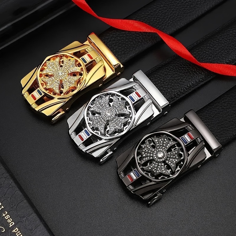 Rotatable Automatic Buckle Men's Belt