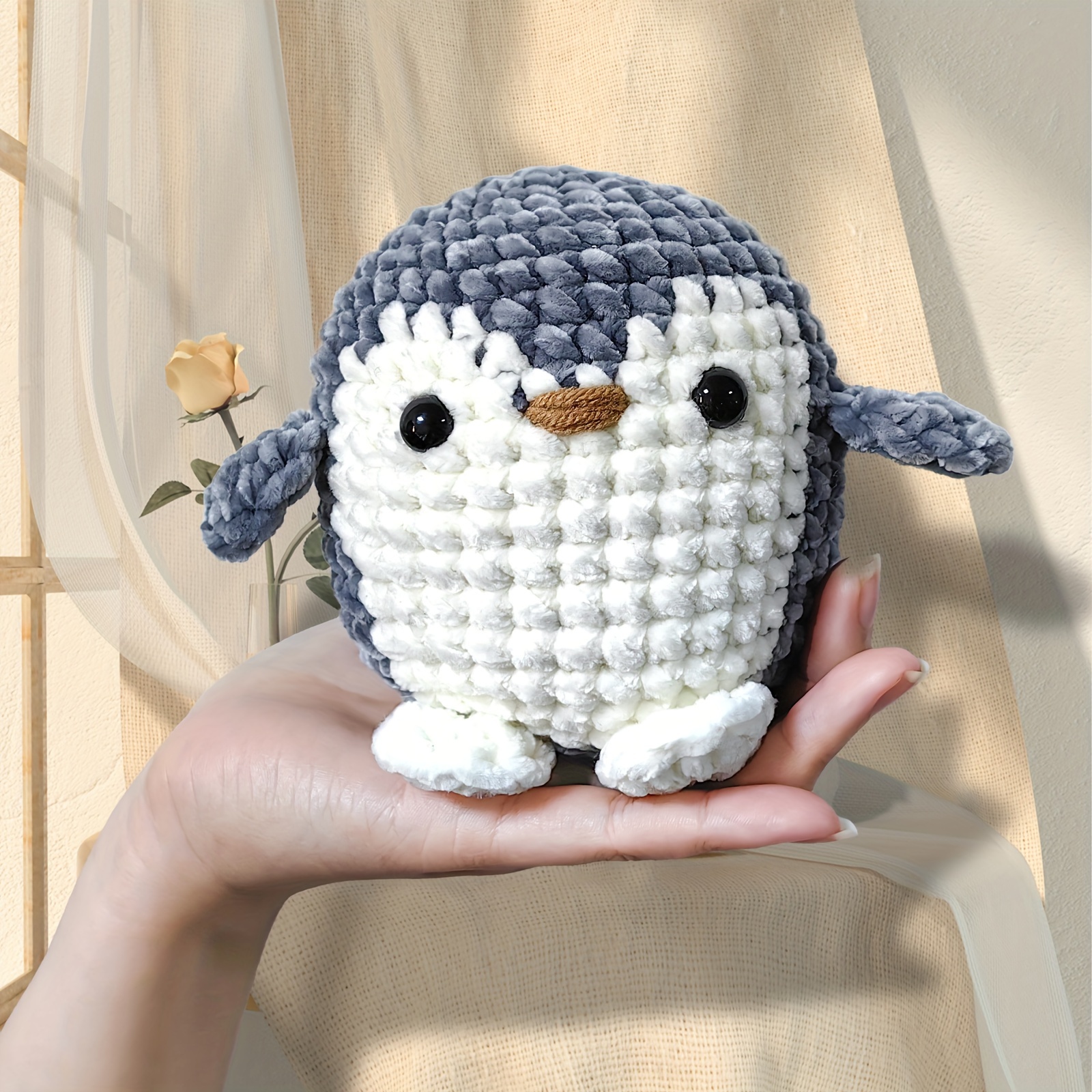 Carino Piccolo Pinguino Immagine Crochet Materiale Borsa - Temu Italy