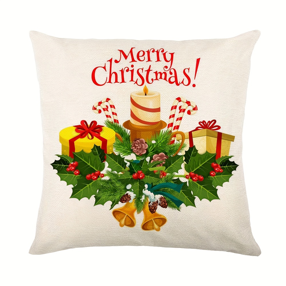 LIVE Merry Christmas Pillow Case Cotton 18" X 28" Pillow Cover For Home Decor | Philippines