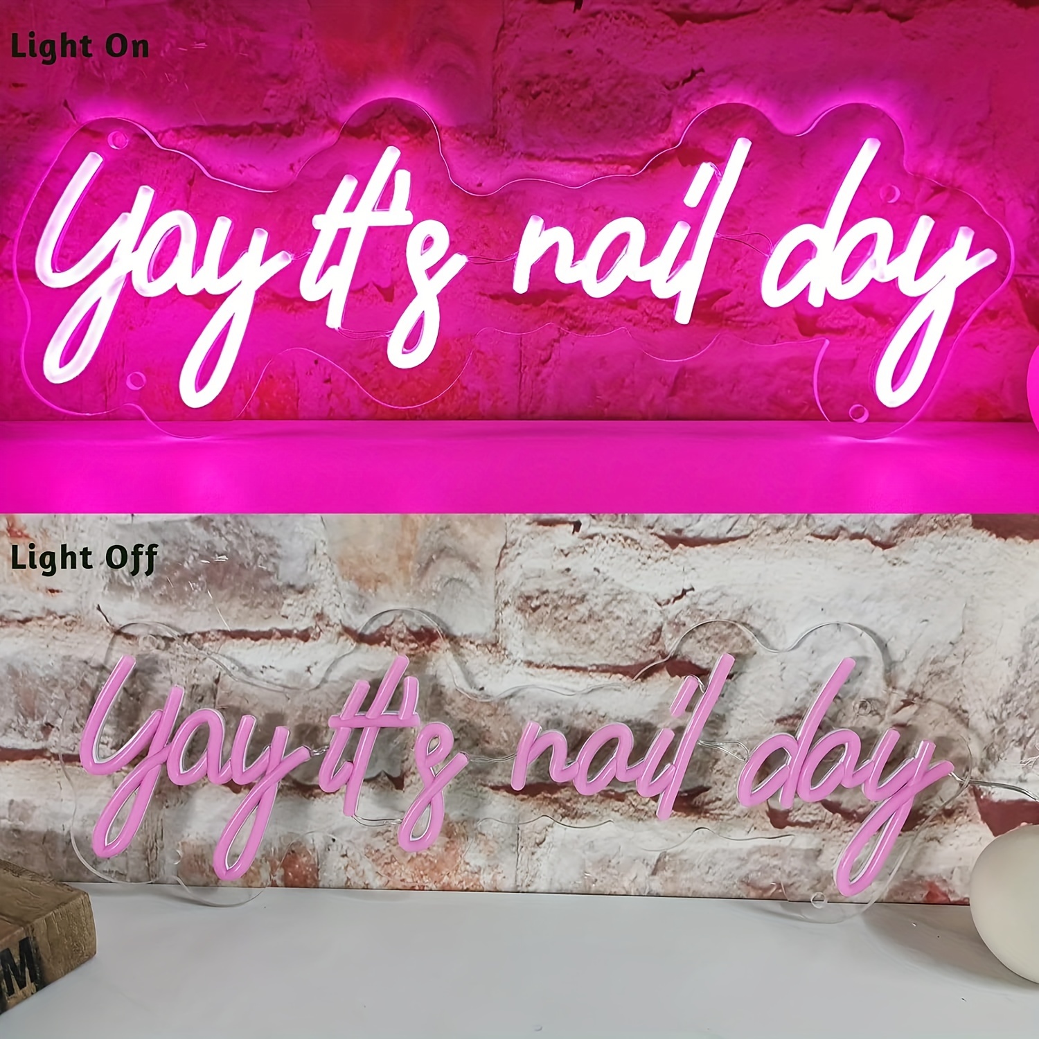  Yay it's nail day Neon Sign, Nails Neon Sign, Nail Salon Decor  Open Welcome Signage Business Store Light, Nail Room Decor Beauty Salon  Wall Decor Light Aesthetic Room Makeup Studio Sign