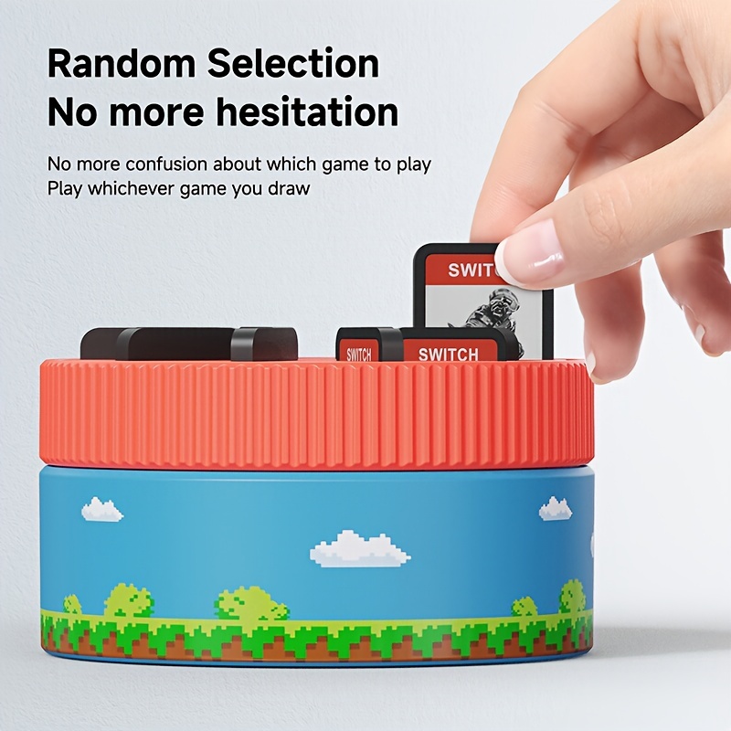 For Switch NS Rotating Game Card Case 10 Slots Storage Box Anti-Slip  Protective