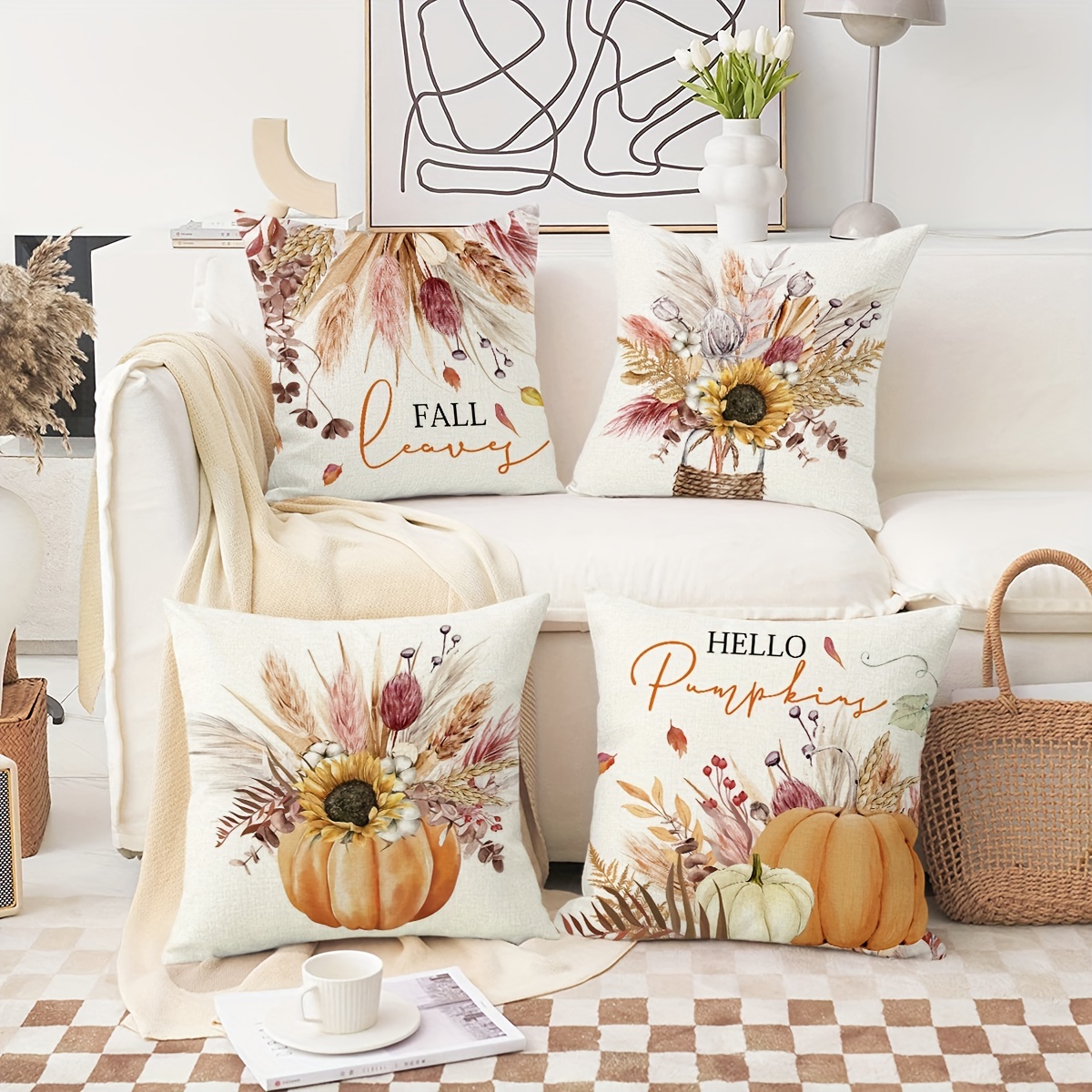 Seasonal throw pillow clearance covers