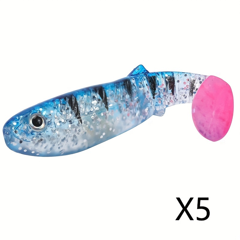 Minnow Bait Fishing Lure Soft T tail Bionic Bait 3d Eyes - Temu