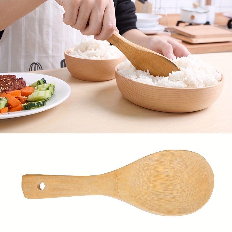 1pc, Large Round Spoon, Food Grade Wooden Spoon, Non-stick Pot Spoon, Soup  Spoon, Rice Spoon, Water Spoon, Kitchen Ladles, Tableware, Kitchen Utensils